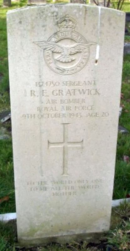 Sgt Ronald Ernest Gratwick<br/><br /><br />died October 9th, 1943
